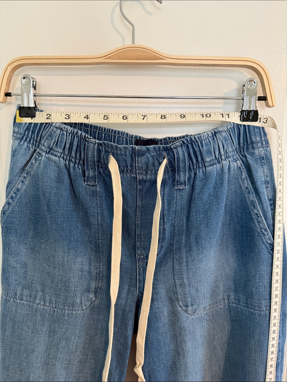GAP Relaxed Fit Elastic Waist Blue Denim Jeans - Picture 6 of 9